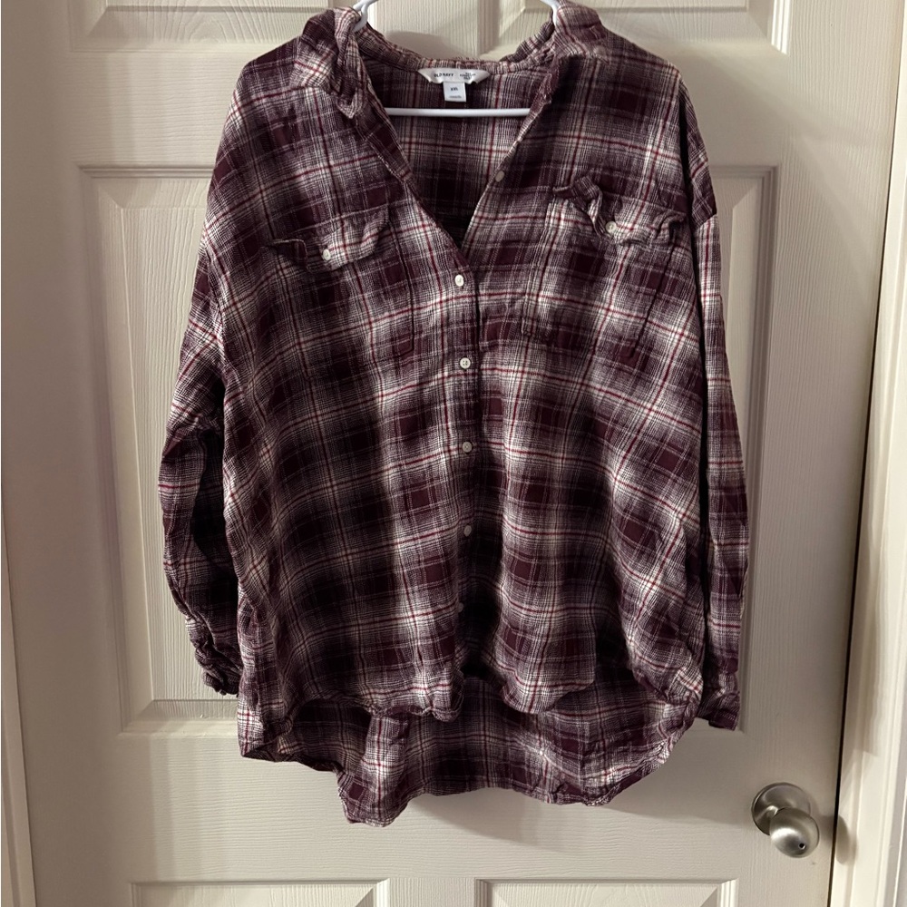 Plaid Button-Up Shirt